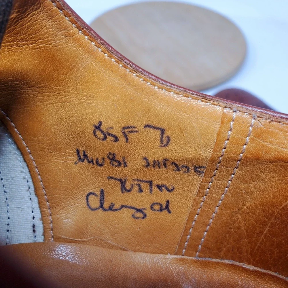 Churchs Chetwynd Shoes Mens 9.5 D Brown Leather Oxford Brogue Medallion UK 8.5F‎